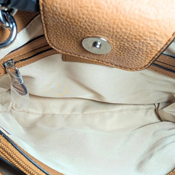 Dana Buchman White Floral PVC Faux Leather Julia 2-Way Tote Crossbody - Picture 9 of 12